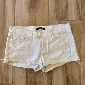 J. Brand Shorts Womens Size 28 White Cut-Off Distressed Raw Hem Casual
